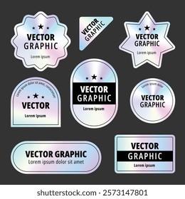 Holographic Labels Images vector graphic