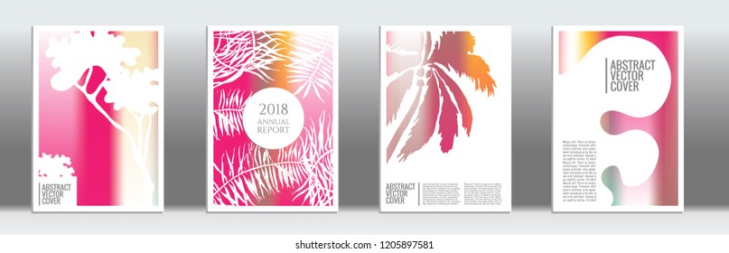 Holographic leaf cover design mockup. Notebook creative layout. Background for corporate annual report, poster, magazine first page. Minimal leaflet, business flyer. Promotion concept card. A4  abstract art