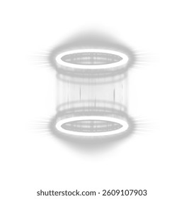 Holographic Light Gate with Glowing Circular Rifts, Futuristic Sci-Fi Vortex, Teleportation Effect with Bright Energy Waves for Virtual Reality, Tech Interfaces, and Digital Illustrations