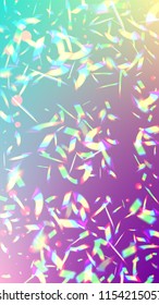 Holographic Light Glitch Effect. Iridescent Background. 
Vector Rainbow Gradient with Sunshine Glare.  
 Trendy Hologram Vector Background. Mesh Holographic Foil. Creative Festive Backdrop. 
