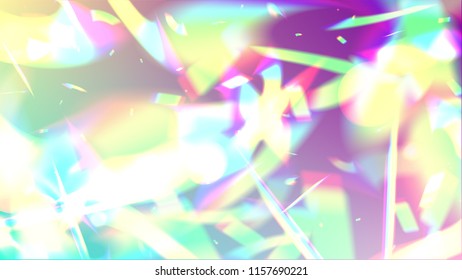 Holographic Light Glitch Effect. Iridescent Background. 
Vector Rainbow Gradient with Sunshine Glare.  Creative Festive Backdrop. 
Mesh Holographic Foil. Trendy Hologram Vector Background.
