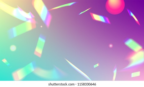 Holographic Light Glitch Effect. Iridescent Background. 
Vector Rainbow Gradient with Sunshine Glare.  
 Trendy Hologram Vector Background. Mesh Holographic Foil. Creative Festive Backdrop. 
