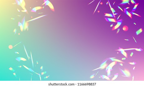Holographic Light Glitch Effect. Iridescent Background. 
Vector Rainbow Gradient with Sunshine Glare.  
Mesh Holographic Foil. Trendy Hologram Vector Background. Creative Festive Backdrop. 
