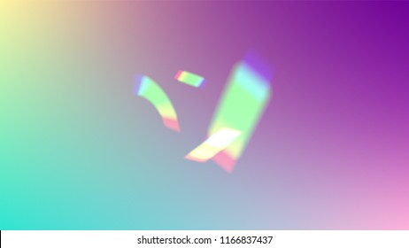 Holographic Light Glitch Effect. Iridescent Background. 
Vector Rainbow Gradient with Sunshine Glare.  
 Trendy Hologram Vector Background. Mesh Holographic Foil. Creative Festive Backdrop. 
