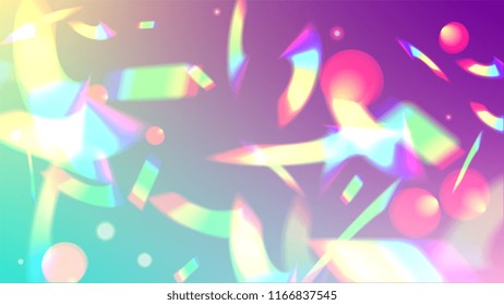 Holographic Light Glitch Effect. Iridescent Background. 
Vector Rainbow Gradient with Sunshine Glare.  
 Trendy Hologram Vector Background. Mesh Holographic Foil. Creative Festive Backdrop. 
