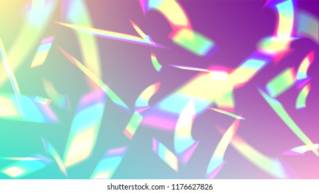 Holographic Light Glitch Effect. Iridescent Background. 
Vector Rainbow Gradient with Sunshine Glare.  
Mesh Holographic Foil. Trendy Hologram Vector Background. Creative Festive Backdrop. 
