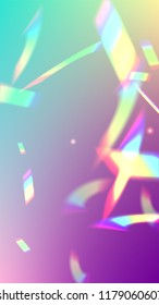 Holographic Light Glitch Effect. Iridescent Background. 
Vector Rainbow Gradient with Sunshine Glare.  
Mesh Holographic Foil. Trendy Hologram Vector Background. Creative Festive Backdrop. 
