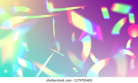Holographic Light Glitch Effect. Iridescent Background. 
Vector Rainbow Gradient with Sunshine Glare.  
Mesh Holographic Foil. Trendy Hologram Vector Background. Creative Festive Backdrop. 
