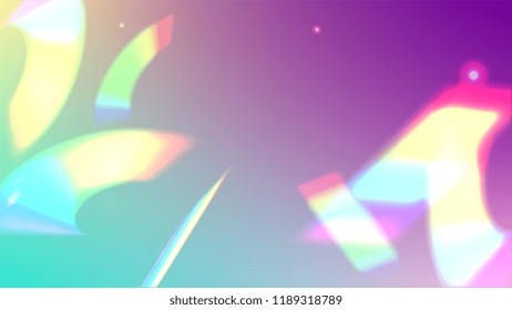 Holographic Light Glitch Effect. Iridescent Background. 
Vector Rainbow Gradient with Sunshine Glare.  Creative Festive Backdrop. 
Mesh Holographic Foil. Trendy Hologram Vector Background.
