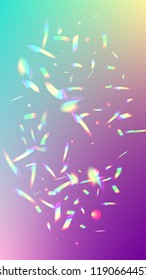 Holographic Light Glitch Effect. Iridescent Background. 
Vector Rainbow Gradient with Sunshine Glare.  
 Trendy Hologram Vector Background. Mesh Holographic Foil. Creative Festive Backdrop. 
