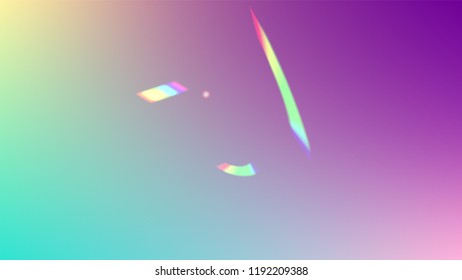 Holographic Light Glitch Effect. Iridescent Background. 
Vector Rainbow Gradient with Sunshine Glare.  
Mesh Holographic Foil. Trendy Hologram Vector Background. Creative Festive Backdrop. 
