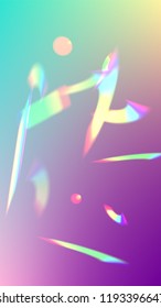 Holographic Light Glitch Effect. Iridescent Background. 
Vector Rainbow Gradient with Sunshine Glare.  
Mesh Holographic Foil. Trendy Hologram Vector Background. Creative Festive Backdrop. 
