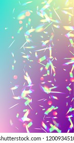 Holographic Light Glitch Effect. Iridescent Background. 
Vector Rainbow Gradient with Sunshine Glare.  
Mesh Holographic Foil. Trendy Hologram Vector Background. Creative Festive Backdrop. 
