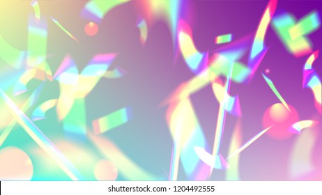 Holographic Light Glitch Effect. Iridescent Background. 
Vector Rainbow Gradient with Sunshine Glare.  Creative Festive Backdrop. 
Mesh Holographic Foil. Trendy Hologram Vector Background.
