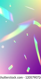 Holographic Light Glitch Effect. Iridescent Background. 
Vector Rainbow Gradient with Sunshine Glare.  
 Trendy Hologram Vector Background. Mesh Holographic Foil. Creative Festive Backdrop. 
