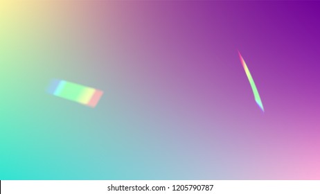 Holographic Light Glitch Effect. Iridescent Background. 
Vector Rainbow Gradient with Sunshine Glare.  
Mesh Holographic Foil. Trendy Hologram Vector Background. Creative Festive Backdrop. 

