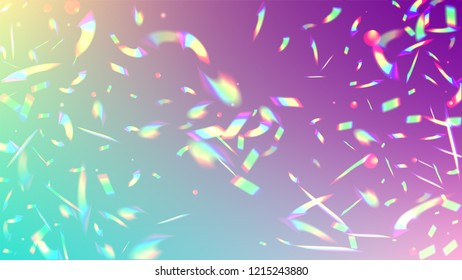 Holographic Light Glitch Effect. Iridescent Background. 
Vector Rainbow Gradient with Sunshine Glare.  
 Trendy Hologram Vector Background. Mesh Holographic Foil. Creative Festive Backdrop. 
