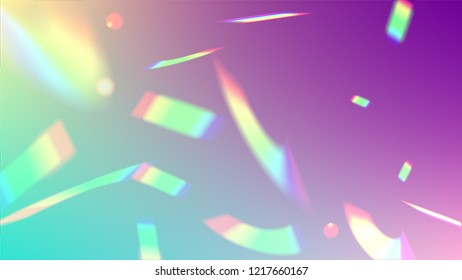 Holographic Light Glitch Effect. Iridescent Background. 
Vector Rainbow Gradient with Sunshine Glare.  Creative Festive Backdrop. 
Mesh Holographic Foil. Trendy Hologram Vector Background.
