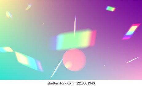 Holographic Light Glitch Effect. Iridescent Background. 
Vector Rainbow Gradient with Sunshine Glare.  Creative Festive Backdrop. 
Mesh Holographic Foil. Trendy Hologram Vector Background.
