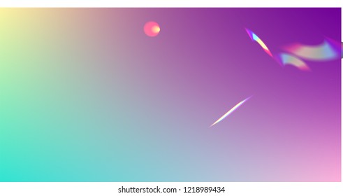 Holographic Light Glitch Effect. Iridescent Background. 
Vector Rainbow Gradient with Sunshine Glare.  
Mesh Holographic Foil. Trendy Hologram Vector Background. Creative Festive Backdrop. 
