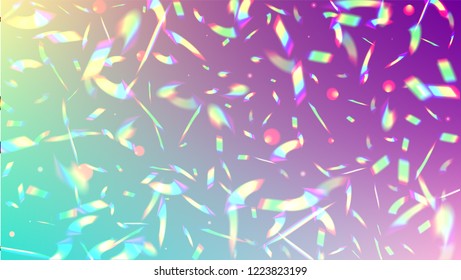 Holographic Light Glitch Effect. Iridescent Background. 
Vector Rainbow Gradient with Sunshine Glare.  
Mesh Holographic Foil. Trendy Hologram Vector Background. Creative Festive Backdrop. 
