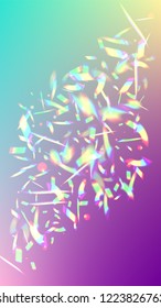 Holographic Light Glitch Effect. Iridescent Background. 
Vector Rainbow Gradient with Sunshine Glare.  
Mesh Holographic Foil. Trendy Hologram Vector Background. Creative Festive Backdrop. 
