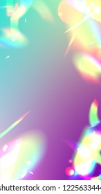 Holographic Light Glitch Effect. Iridescent Background. 
Vector Rainbow Gradient with Sunshine Glare.  Creative Festive Backdrop. 
Mesh Holographic Foil. Trendy Hologram Vector Background.
