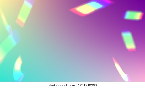 Holographic Light Glitch Effect. Iridescent Background. 
Vector Rainbow Gradient with Sunshine Glare.  Creative Festive Backdrop. 
Mesh Holographic Foil. Trendy Hologram Vector Background.
