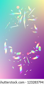 Holographic Light Glitch Effect. Iridescent Background. 
Vector Rainbow Gradient with Sunshine Glare.  
Mesh Holographic Foil. Trendy Hologram Vector Background. Creative Festive Backdrop. 
