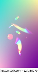 Holographic Light Glitch Effect. Iridescent Background. 
Vector Rainbow Gradient with Sunshine Glare.  Creative Festive Backdrop. 
Mesh Holographic Foil. Trendy Hologram Vector Background.
