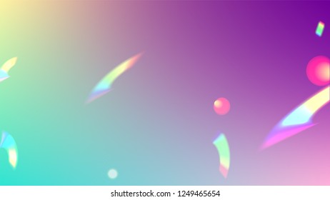Holographic Light Glitch Effect. Iridescent Background. 
Vector Rainbow Gradient with Sunshine Glare.  Creative Festive Backdrop. 
Mesh Holographic Foil. Trendy Hologram Vector Background.
