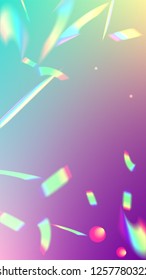 Holographic Light Glitch Effect. Iridescent Background. 
Vector Rainbow Gradient with Sunshine Glare.  Creative Festive Backdrop. 
Mesh Holographic Foil. Trendy Hologram Vector Background.
