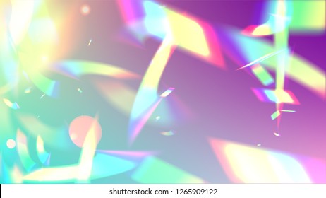 Holographic Light Glitch Effect. Iridescent Background. 
Vector Rainbow Gradient with Sunshine Glare.  Creative Festive Backdrop. 
Mesh Holographic Foil. Trendy Hologram Vector Background.
