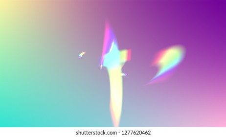 Holographic Light Glitch Effect. Iridescent Background. 
Vector Rainbow Gradient with Sunshine Glare.  
 Trendy Hologram Vector Background. Mesh Holographic Foil. Creative Festive Backdrop. 
