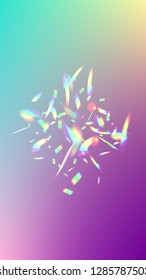 Holographic Light Glitch Effect. Iridescent Background. 
Vector Rainbow Gradient with Sunshine Glare.  
 Trendy Hologram Vector Background. Mesh Holographic Foil. Creative Festive Backdrop. 
