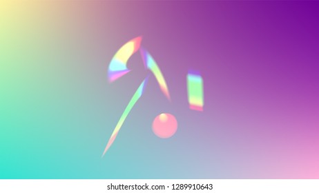 Holographic Light Glitch Effect. Iridescent Background. 
Vector Rainbow Gradient with Sunshine Glare.  
Mesh Holographic Foil. Trendy Hologram Vector Background. Creative Festive Backdrop. 
