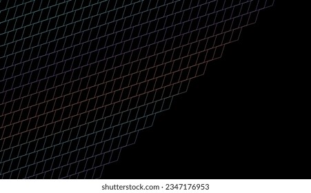 Holographic linear geometric grid abstract tech background. Vector graphic minimal design
