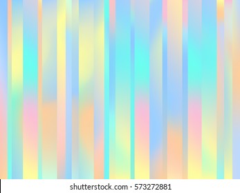 Holographic lines background. Trendy fashion wallpaper. Pastel smooth texture. Holography backdrop. Modern vector illustration for web design or printed products.