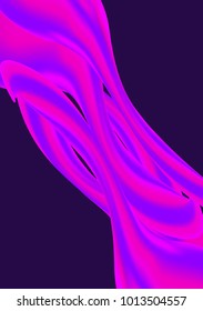 Holographic Liquid. Bright Glossy Dense Liquid in Holographic Style. Illustration. Futuristic Holography. Holographic Liquid for Banner, Brochure Design, Web Design, Cover. Futuristic Abstraction.