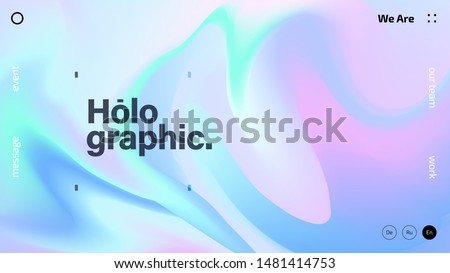 Holographic liquid texture abstract background design, colorful gradient fluid wallpaper, futuristic design backdrop