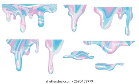 Fusión holográfica, líquido, Vector abstracto