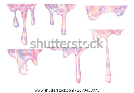 Holographic melting, liquid, vector abstract