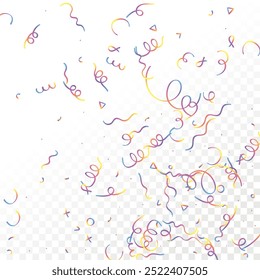 Holographic Memphis Confetti Background. Abstract Vector Geometric Kid Rainbow Pattern. Pride Graphic Lines for Winners and Birthday Cards. 2025 Neon Party. Poster Cover in 80s Style.