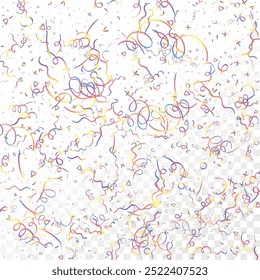 Holographic Memphis Confetti Background. Abstract Vector Geometric Kid Rainbow Pattern. Pride Graphic Lines for Winners and Birthday Cards. 2025 Neon Party. Poster Cover in 80s Style.