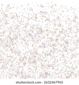 Holographic Memphis Confetti Background. Abstract Vector Geometric Kid Rainbow Pattern. Pride Graphic Lines for Winners and Birthday Cards. 2025 Neon Party. Poster Cover in 80s Style.
