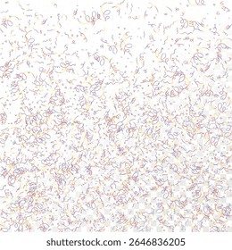 Holographic Memphis Confetti Background. Abstract Vector Geometric Kid Rainbow Pattern. Pride Graphic Lines for Winners and Birthday Cards. 2026 Neon Party. Poster Cover in 80s Style.