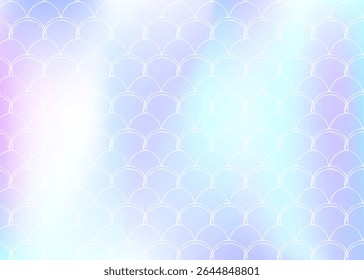 Fundo holográfico da sereia com escalas de gradiente.