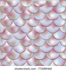 Holographic mermaid pattern. Hologram effect regular repeatable background.Mesh gradient fish scales decor element. Magic backdrop. Print design for textile, posters, greeting cards,  etc.