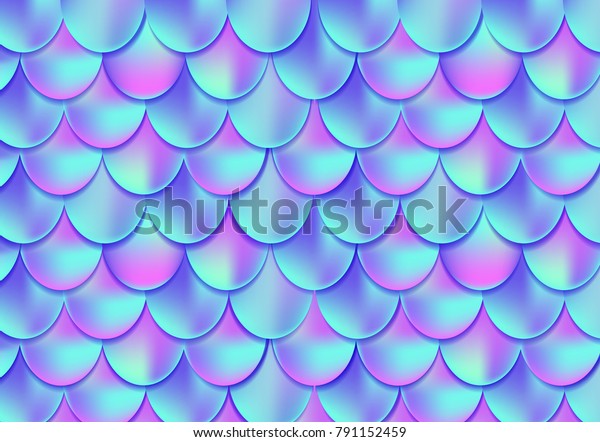 Holographic mermaid\
tail card or background. Mesh Gradient mermaid card for party. Fish\
skin magic background. Print design for textile, posters, greeting\
cards, cases etc.