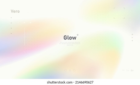 Holographic mesh background  Trendy light wallpaper and isolated blurred shapes for poster  website  advertising  etc 